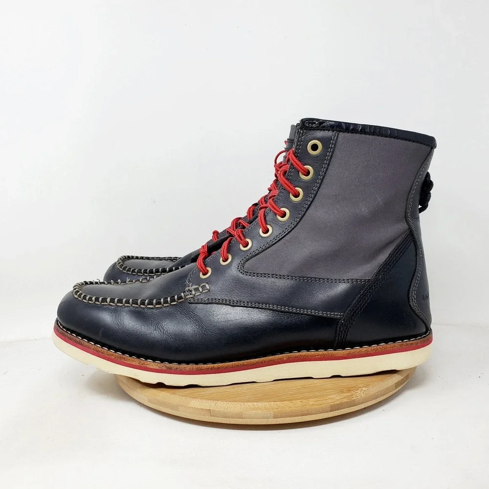 Timberland Abington Haley Boots Mens 9.5 W WIDE Leather Lace Up‎ Vibram Shoes